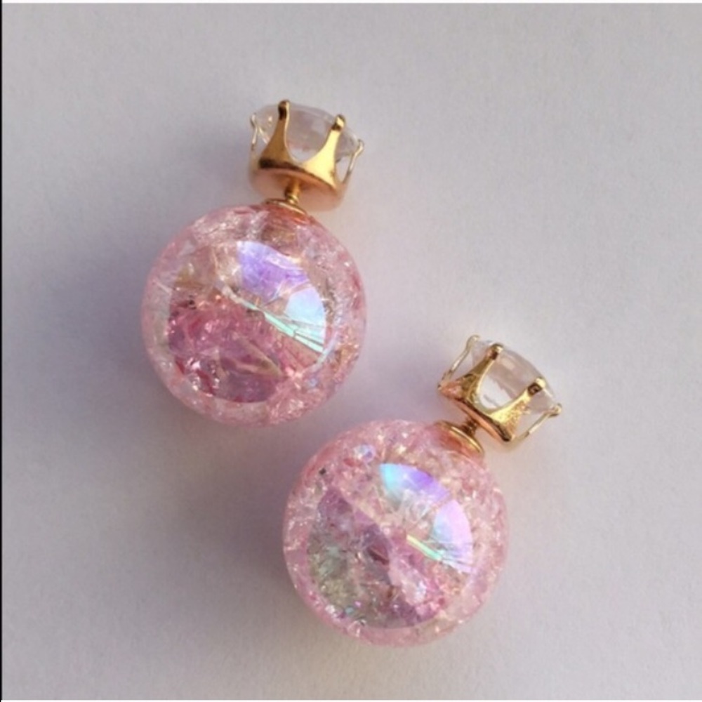 Candy Color Double Side Round Ball Earrings New